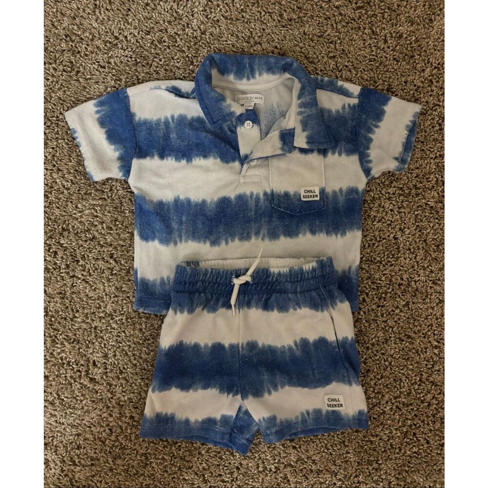 ❤️Grayson Mini Stripe 2Pc Outfit Sz12M